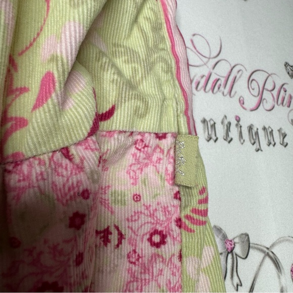 Pumpkin patch skirt tiered ruffle, frills, lime, green, pink, cute floral Y2K - Picture 3 of 8